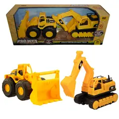 GENERICO - Juguete de construccion cargador frontal retroescavadora