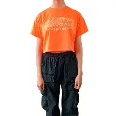 GENERICO - Polo Mujer Crop Top Brooklyn - Nathalie Love It - Neón