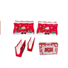 GENERICO - Servilletero Navideño Rojo Muñeco de Nieve