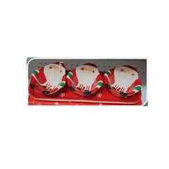 GENERICO - Bandeja salsera Navideña con 3 divisiones