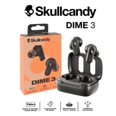 SKULLCANDY - Dime 3 Audífonos Bluetooth 5.3 TWS Black - No jib true