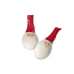 GENERICO - Posa Cucharas de Papa Noel para Cocina Blanco y Rojo