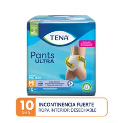 TENA - PAÑAL PANTS ULTRA TALLA M 10 X UNIDADES