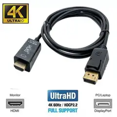 GENERICO - CABLE DISPLAY PORT A HDMI FULL HD PARA PC MONITORES CONSOLAS LAPTOP