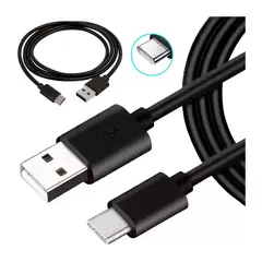 GENERICO - CABLE DE CARGADOR TIPO-C A USB 1M CELULAR PC LAPTOP NEGRO