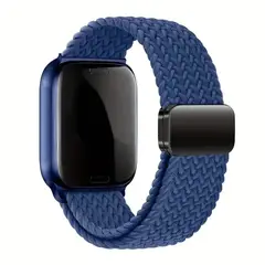 GENERICO - Correa Nylon Trenzado Cierre Magnético AppleWatch Serie 10 42MM Azul