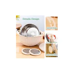 WELL BEING - Colador de Cocina 4 en 1 – Con Tazón, Tapa y Múltiples Usos