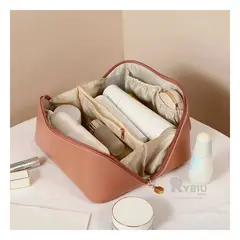 GENERICO - Neceser de Viaje para Cosmeticos en Marron Y+Regalo Stickers