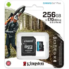 KINGSTON - MEMORIA MICRO SD DE 256GB GO PLUS 170MBS