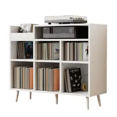 GENERICO - Mueble Estante Tocadisco Barry Blanco Petrox Home