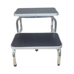 HOMECARE - ESCALERA DE 2 PELDAÑOS FIERRO CROMADO