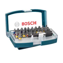 BOSCH - Puntas Acero para Atornillar +adaptador destornillador Set de 32piezas