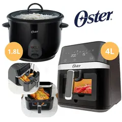 OSTER - COMBO FREIDORA DE AIRE 4L DIGITAL + OLLA ARROCERA 1.8 Lts