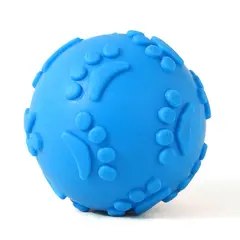 GENERICO - PACK DE 3 PELOTAS CON SONIDO PARA MASCOTA COLOR TURQUESA