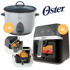 OSTER - COMBO FREIDORA DE AIRE 4L DIGITAL + OLLA ARROCERA 1.8 Lts
