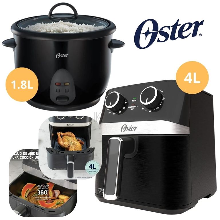COMBO FREIDORA DE AIRE 4L MANUAL+ OLLA ARROCERA 1.8 Lts