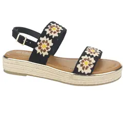 CHALADA - Sandalia Mujer Negro Casual Lila-16