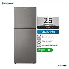 INDURAMA - REFRIGERADORA 203 L TOP FREEZER CROMA - RI-359I