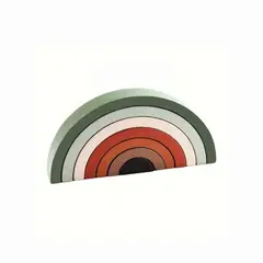 GENERICO - Juguete Didáctico Arcoíris Waldorf - Colores Oscuros
