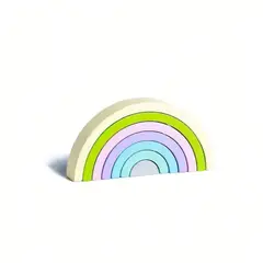 GENERICO - Juguete Didáctico Arcoíris Waldorf - Colores Pastel Claro