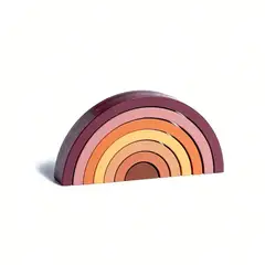 GENERICO - Juguete Didáctico Arcoíris Waldorf - Colores Tierra