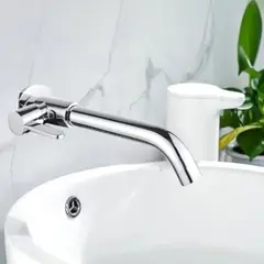 GENERICO - Grifo Caño Pared Bronce Cromado para Lavatorio pico minimalista