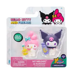 HELLO KITTY - Pack x 2 figuras Melody y Kuromi
