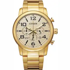 CITIZEN - Reloj Hombre Dorado 42mm Acero inox Cronografo AN8052-55P