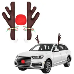 GENERICO - Kit Reno Navidad para Autos y Camionetas Adorno Navidad Autos