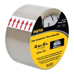 PRETUL - Cinta 2" x 40m Embalaje Transparente 20525