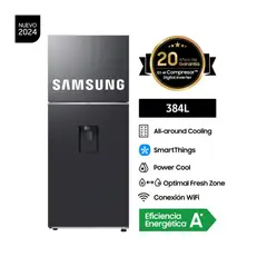 SAMSUNG - Refrigeradora Top Mount 384Lt RT38DG6730B1PE Negro.