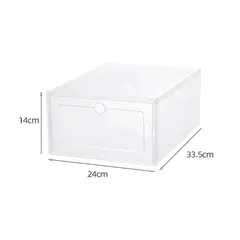GENERICO - Set x 24 Organizador Cajas Apilables Protectoras de Zapatos De Material Flexible - Blanco