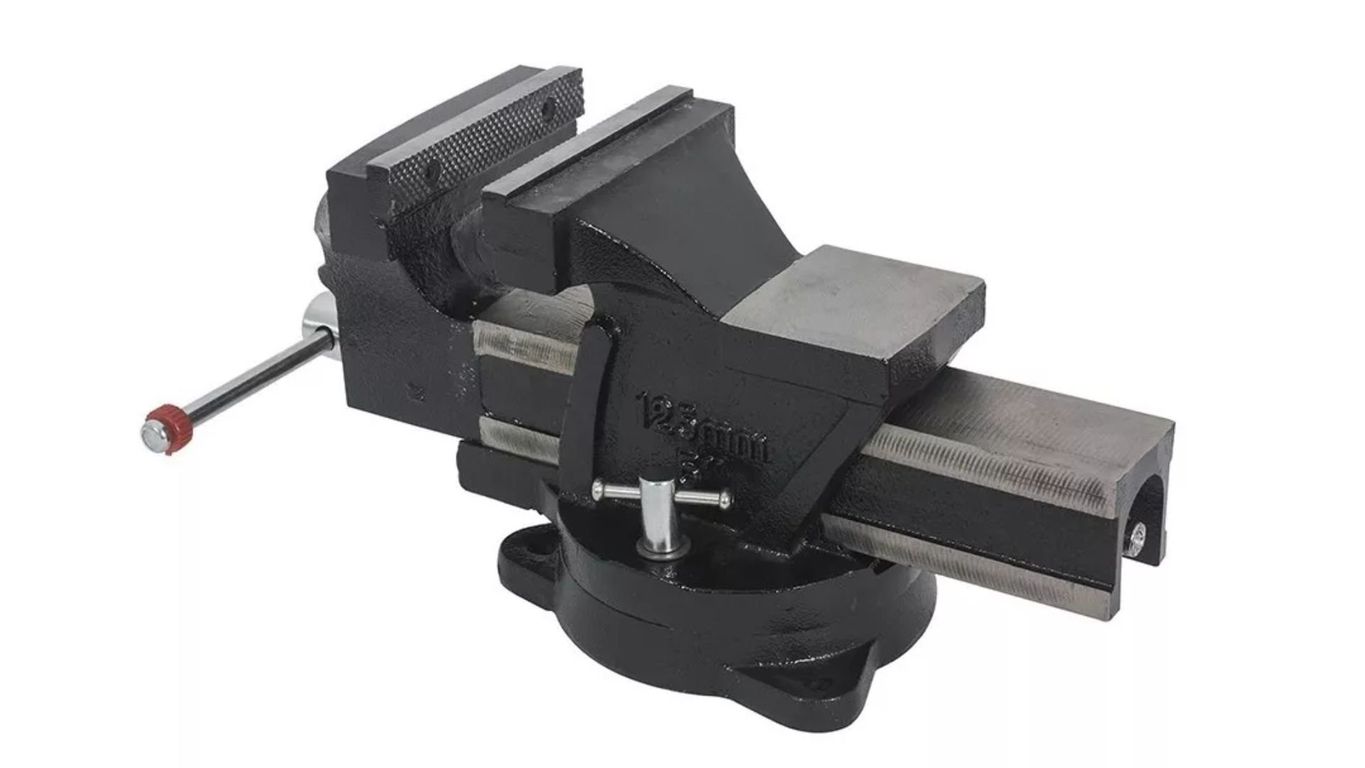 Tornillo de Banco Pesado 5 pulgadas con Base Giratoria