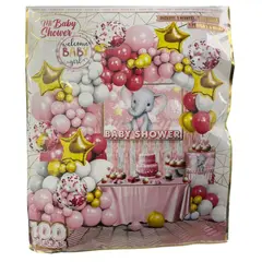 GENERICO - Globos Bouquet Baby Shower Decoración Completo 100 Piezas
