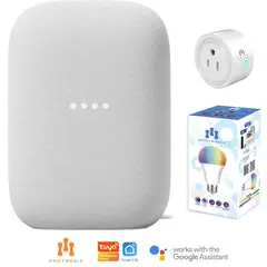 MADTRONIX - Google Nest Audio y Foco y Enchufe Smart - Gris