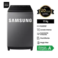 SAMSUNG - LAVADORA 17KG SMART ECOBUBBLE WA17CG6441BDPE GRIS