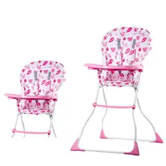 EBABY - Silla de Comer Plegable Cassie Rosado