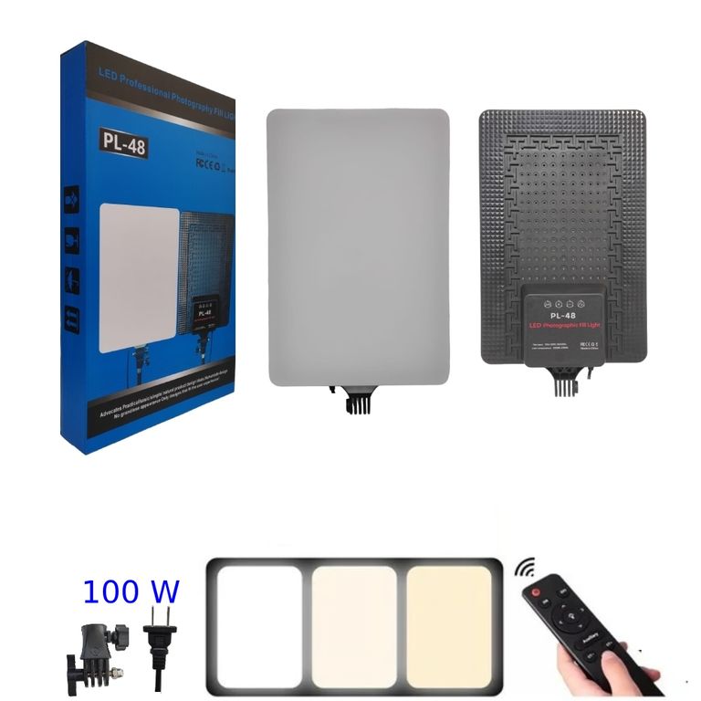 Panel con Luz Led para Video Grabacion Fotografia100w Control Remoto