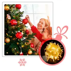 GENERICO - Luces Lineales led 15 mts / Amarillas / cable trasparente