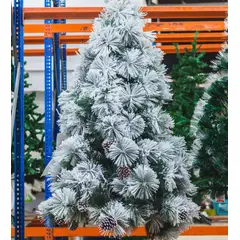 GENERICO - Arbol Navideño Nevado con Piñas 210cm El Toque Mágico para tus Fiestas