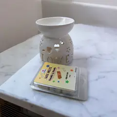 GENERICO - PACK HORNO QUEMADOR GRANDE BLANCO LOVE MAS WAX MELTS