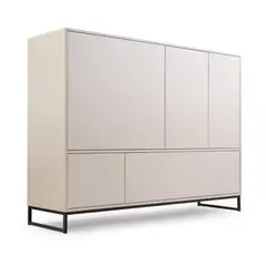 GENERICO - Aparador Moderno Alejandra Beige 5 Puertas R&R MUEBLES