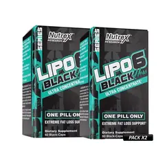 NUTREX RESEARCH - Lipo6 Black Hers 60 Cápsulas Pack x2 Quemador de Grasa Nutrex