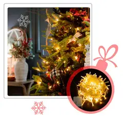 GENERICO - Luces led 200 bombillas lineales15 mts /Color Amarillo / Navidad