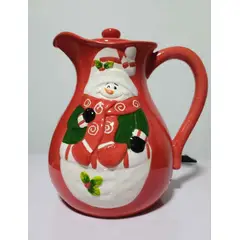 GENERICO - Jarra Navideña con diseño Muñeco de Nieve 2L