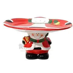 GENERICO - Porta Paneton Navideño con Diseño Muñeco de Nieve 2L