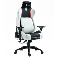 DREIZT - Silla Gamer Titan Series Blanco Premium Almohadilla Inteligente