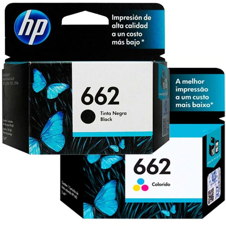 Kit de tinta 662 tricolor y negro (cz104al) (cz103al) ORIGINAL