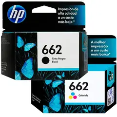 HP - Kit de tinta 662 tricolor y negro (cz104al) (cz103al) ORIGINAL