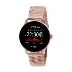 SUNTIME - SMARTWATCH RELOJ INTELIGENTE DORADO ROSA SMARTTIME MUJER SR06 SMART TIME